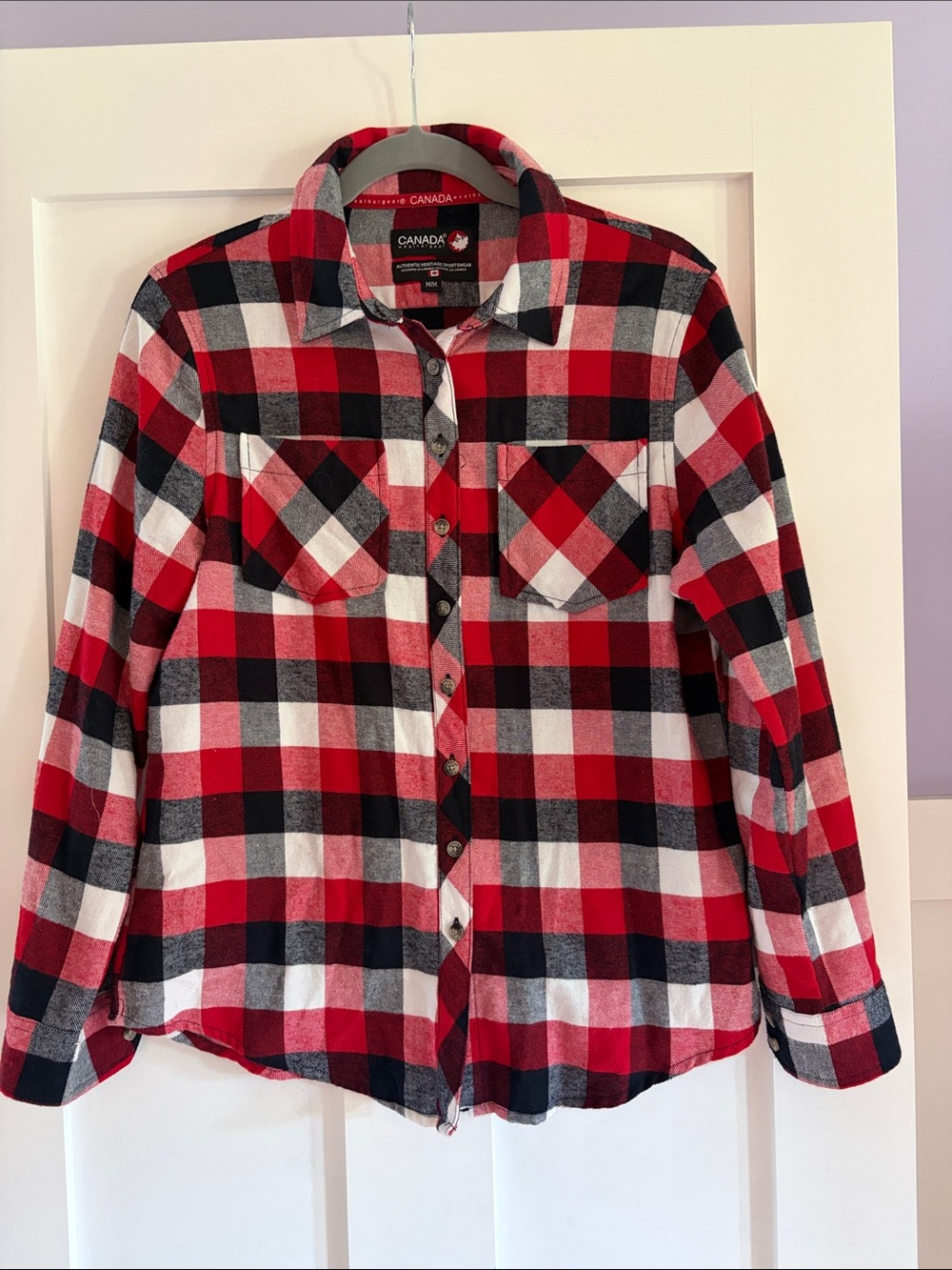 Canada Red Plaid Button-Down Shirt